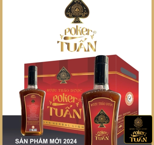 Rượu Thảo Dược Poker Tuấn - Thùng 6 chai
