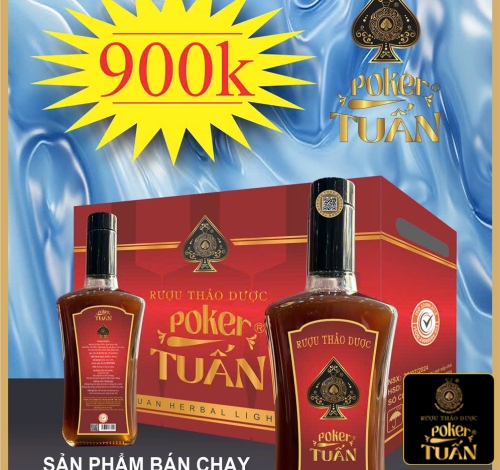 Rượu Thảo Dược Poker Tuấn - Thùng 6 chai