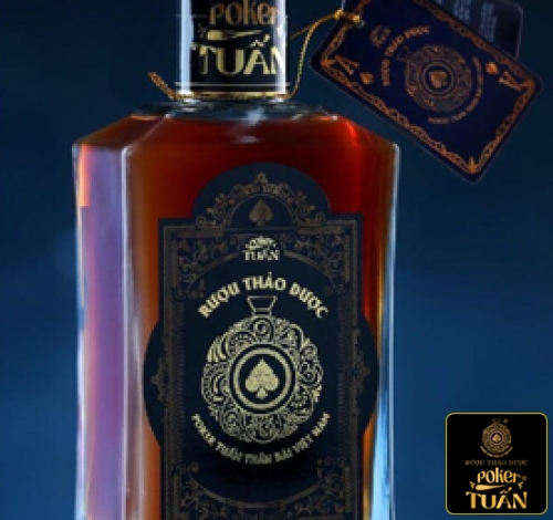 Rượu Thảo Dược Poker Tuấn chai vuông 500ml